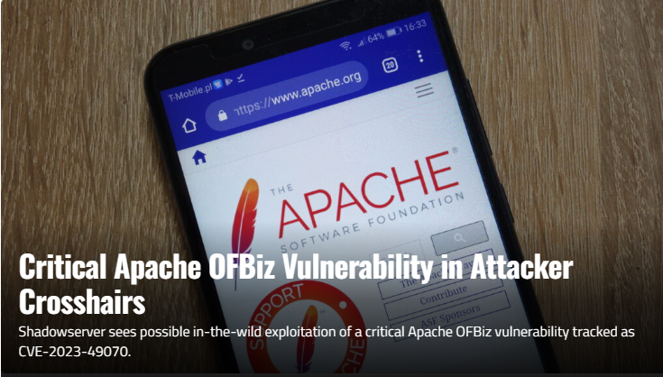 Critical Apache OFBiz Vulnerability in Attacker Crosshairs