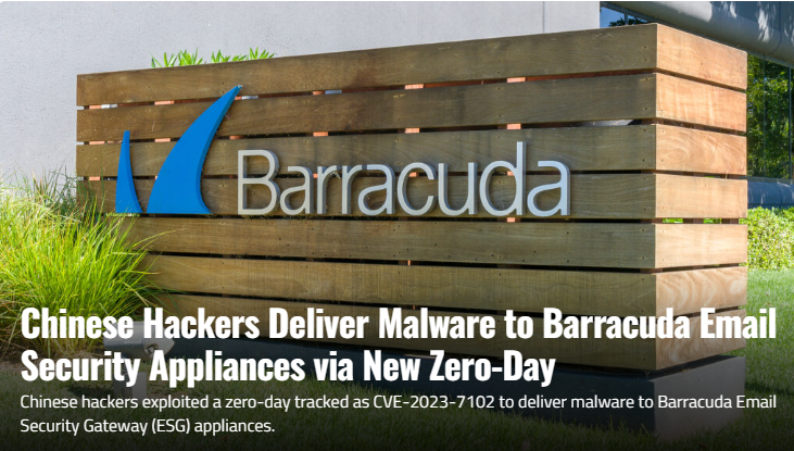 Chinese Hackers Deliver Malware to Barracuda Email Security Appliances via New Zero-Day