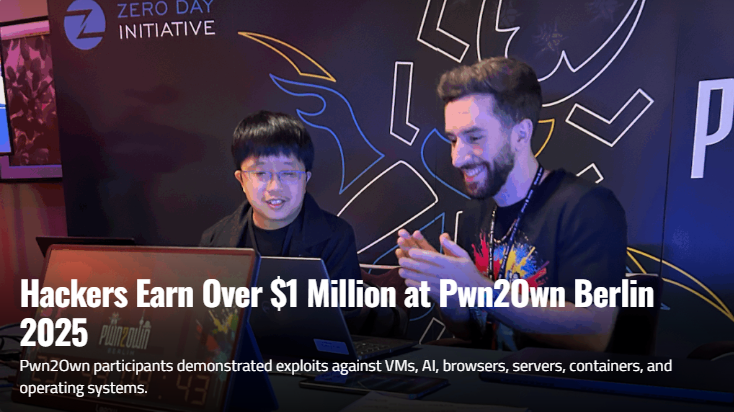 Hackers Earn Over $1 Million at Pwn2Own Berlin 2025